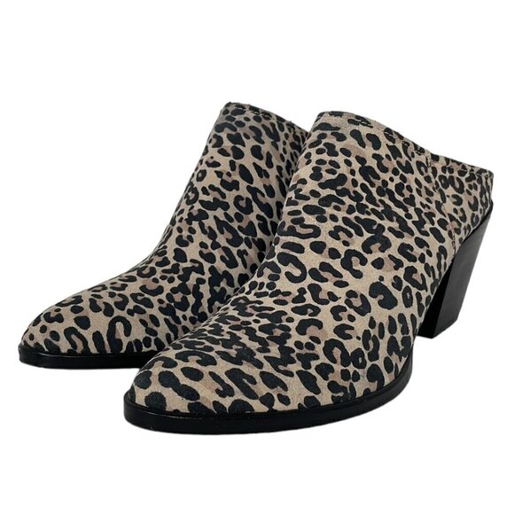 Dolce Vita Heels Bootie Shoes Cheetah Print Tan Black Size 7 - Picture 2 of 15